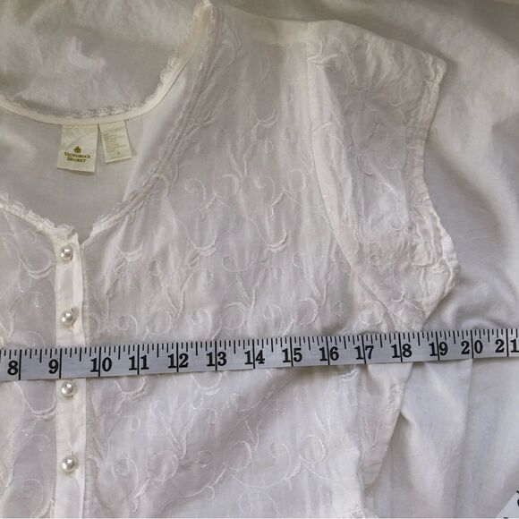 Victoria’s Secret Gold Label White Night Gown Maxi 100% Cotton Size Small - Picture 6 of 8